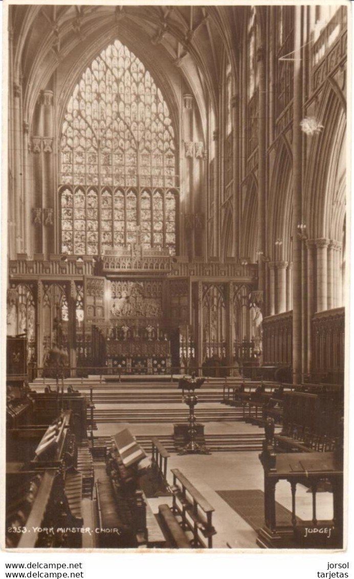 POSTAL   YORK  -INGLATERRA  -YORK MINISTER-CHOIR - York