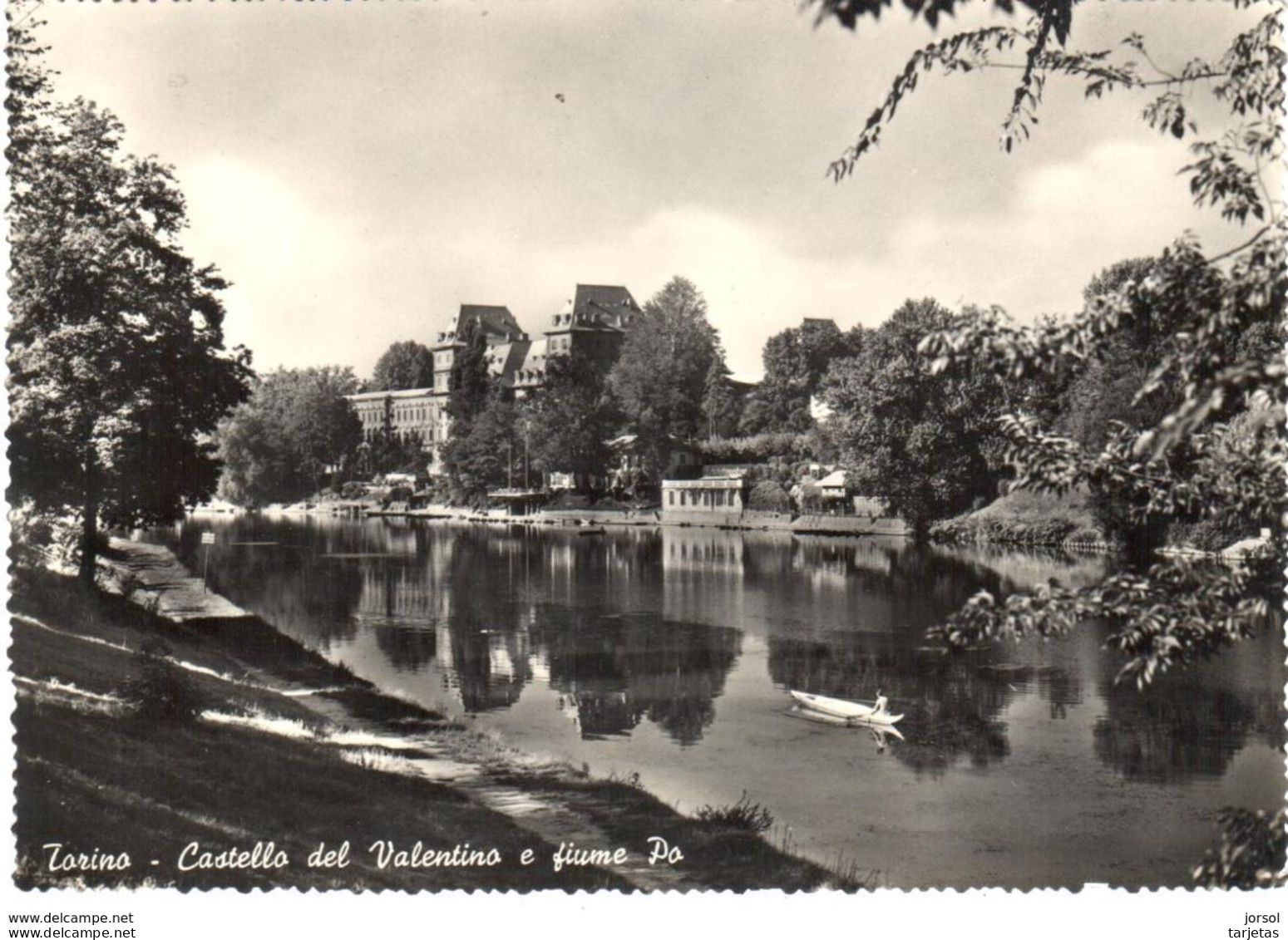 POSTAL    TORINO  (TURIN)  ITALIA  -CASTELLO DEL VALENTINO E FIUME PO - Castello Del Valentino