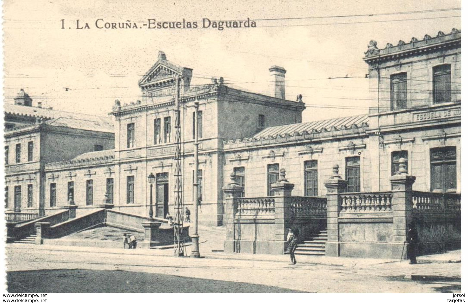 POSTAL   LA CORUÑA  -GALICIA  -ESCUELAS DAGUARDA - La Coruña