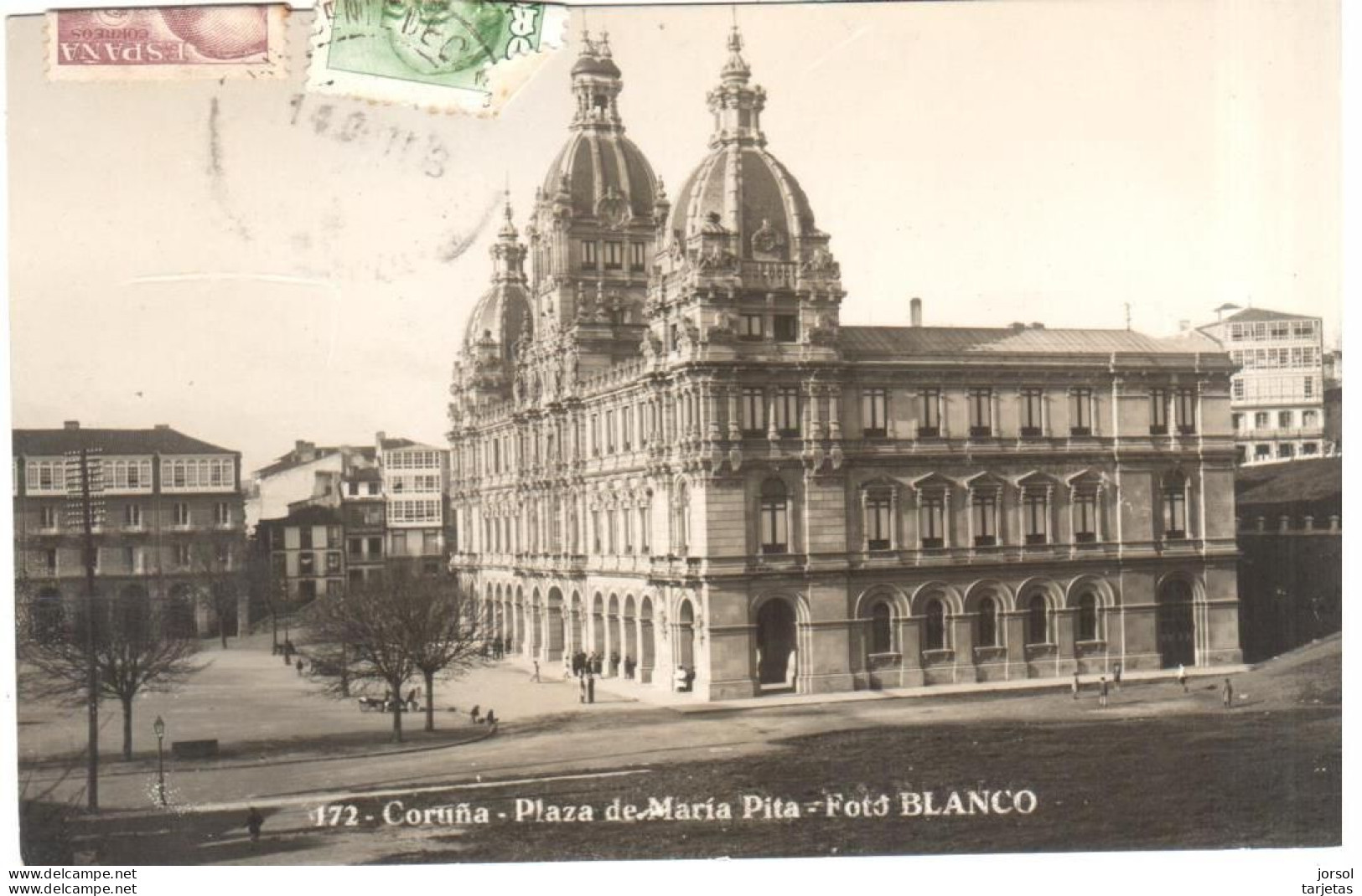 POSTAL   LA CORUÑA  -GALICIA  -PLAZA DE MARIA PITA - La Coruña