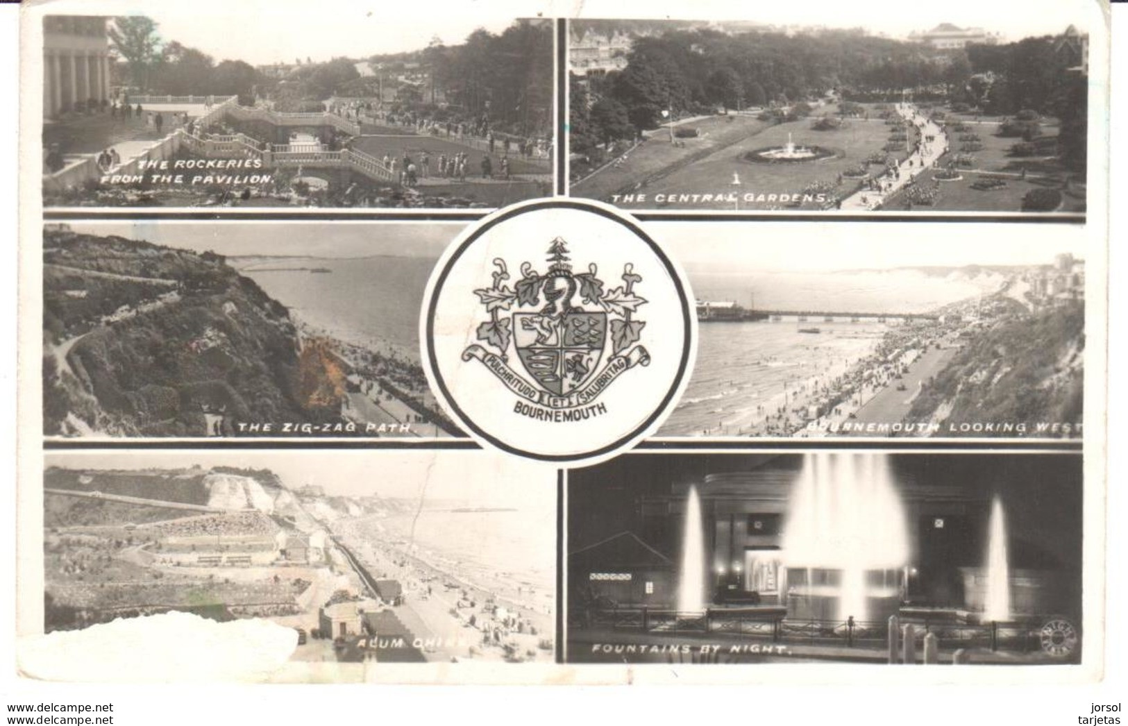 POSTAL    BOURNEMOUTH  -INGLATERRA  - VISTA VARIAS  (PLUSIEURS VUES -SEVERAL VIEWS) - Bournemouth (from 1972)