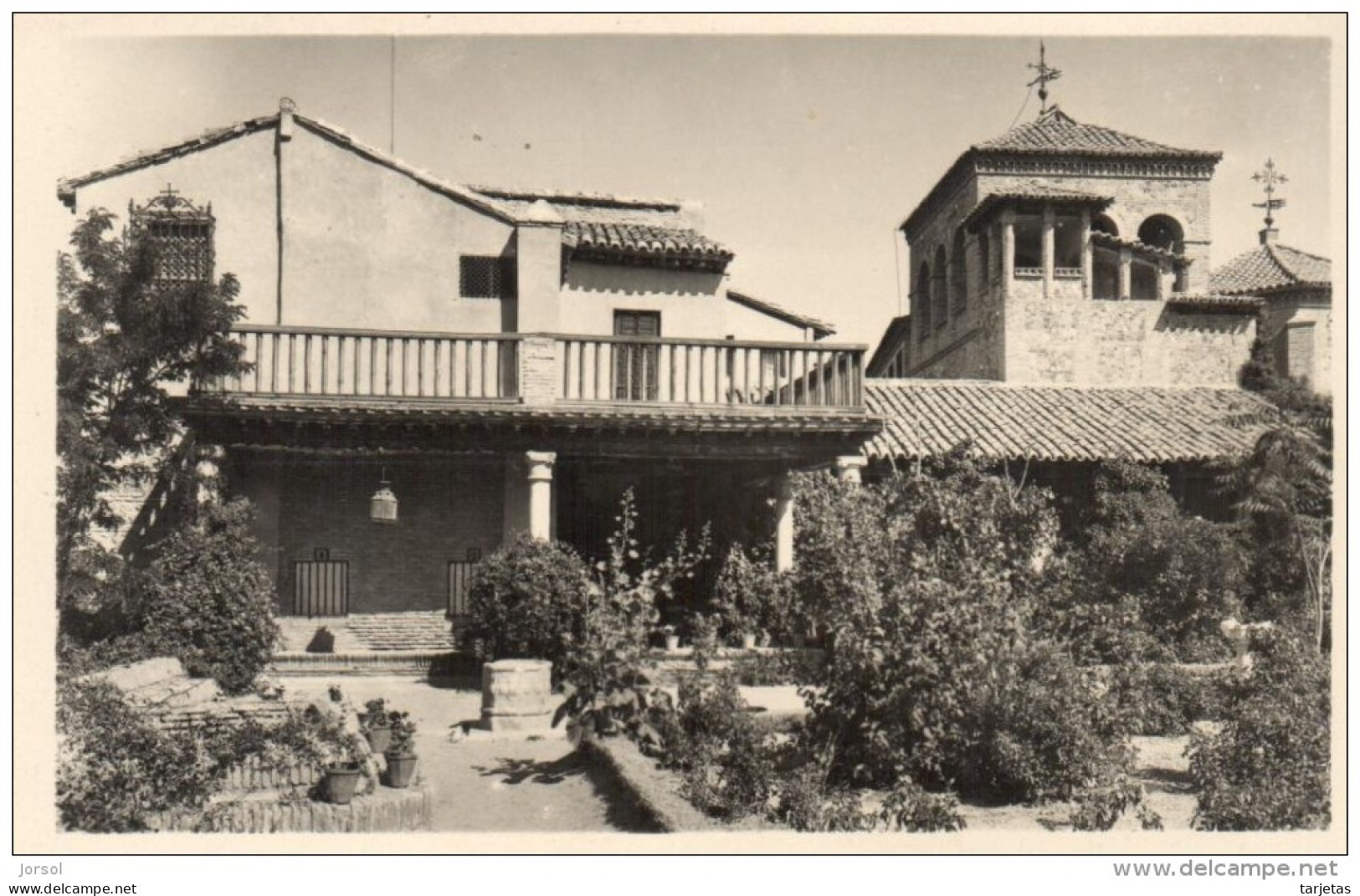 POSTAL   TOLEDO  -ESPAÑA  - JARDIN DE LA CASA DEL GRECO  ( GARDEN DE LA MAISON DU GRECO  - GARCEN OF THE HOUESE OF GRECO - Toledo