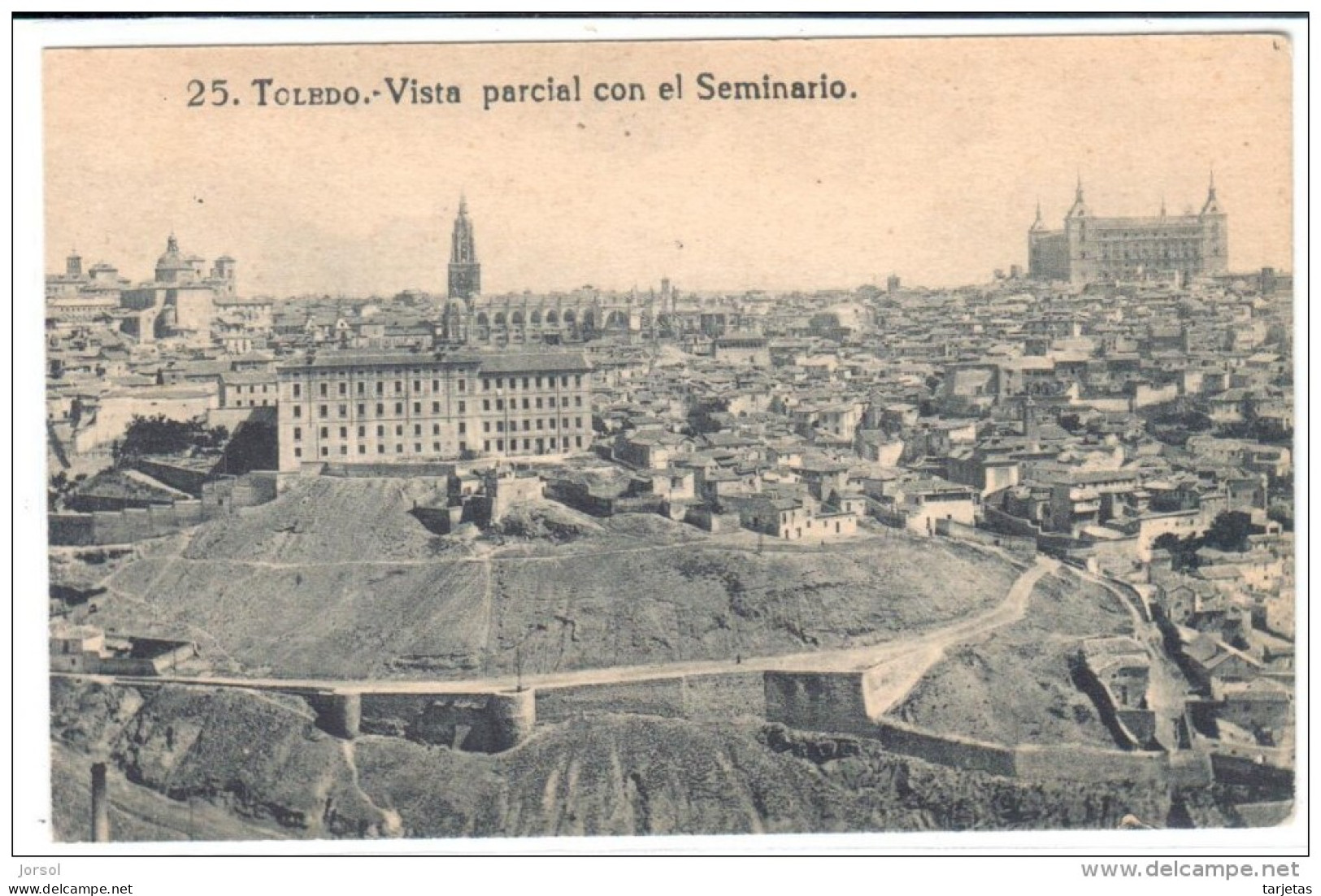 POSTAL   TOLEDO  -ESPAÑA  - VISTA PARCIAL CON EL SEMINARIO  ( SEMINAIRE AVEC VUE PARTIELLE ) - Toledo