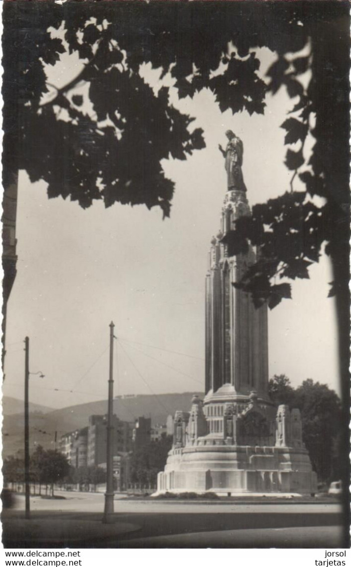 POSTAL    BILBAO  -PAIS VASCO  -MONUMENTO AL SAGRADO CORAZON - Vizcaya (Bilbao)