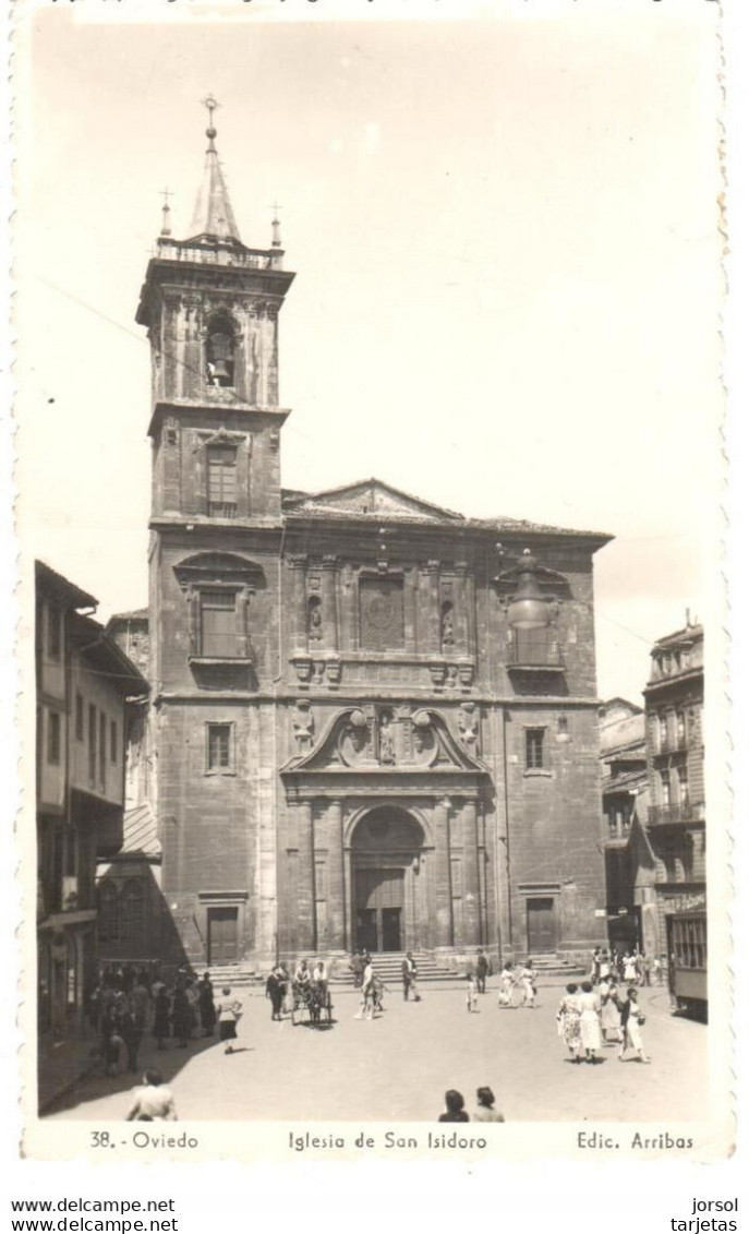 POSTAL   OVIEDO  -ASTURIAS  - IGLESIA DE SAN ISIDORO - Asturias (Oviedo)