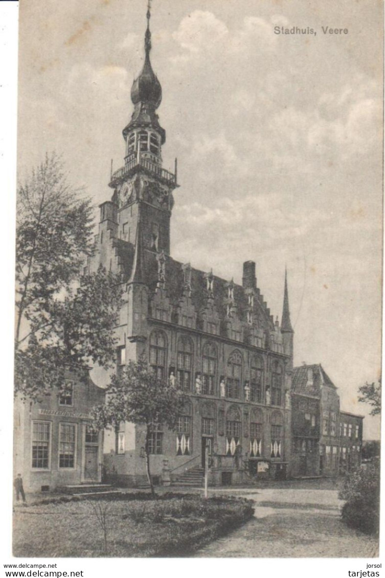 POSTAL    VEERE  - HOLANDA  - AYUNTAMIENTO  ( STADHUIS  - HÔTEL DE VILLE - TOVN HALL ) - Veere