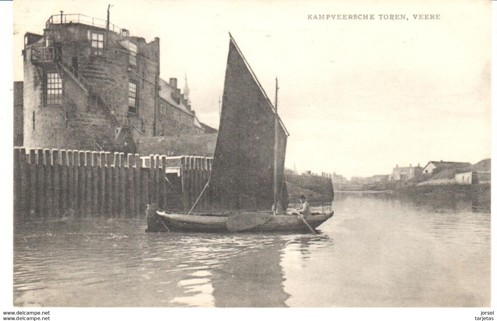 POSTAL    VEERE  - HOLANDA  - TORRE KAMPVEERSCHE  ( KAMPVEERSON TOREN - TOUR DE CAMPVEERSCHE - CAMPVEERSCHE TOWER ) - Veere