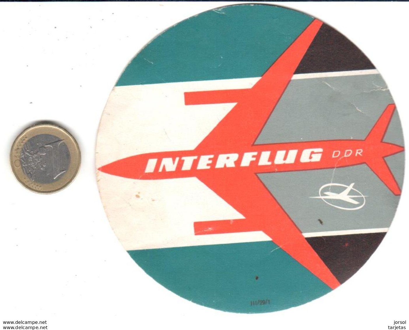 ETIQUETA DE AVION  - INTERFLUG - Baggage Labels & Tags