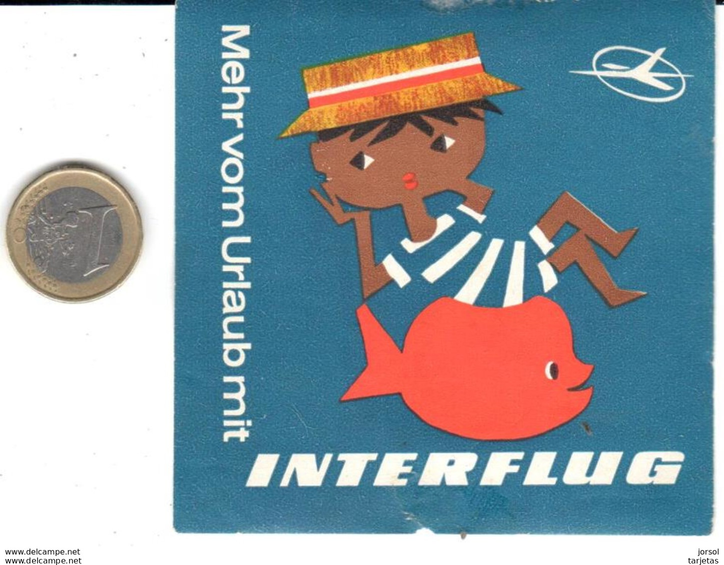 ETIQUETA DE AVION  - INTERFLUG - Baggage Labels & Tags