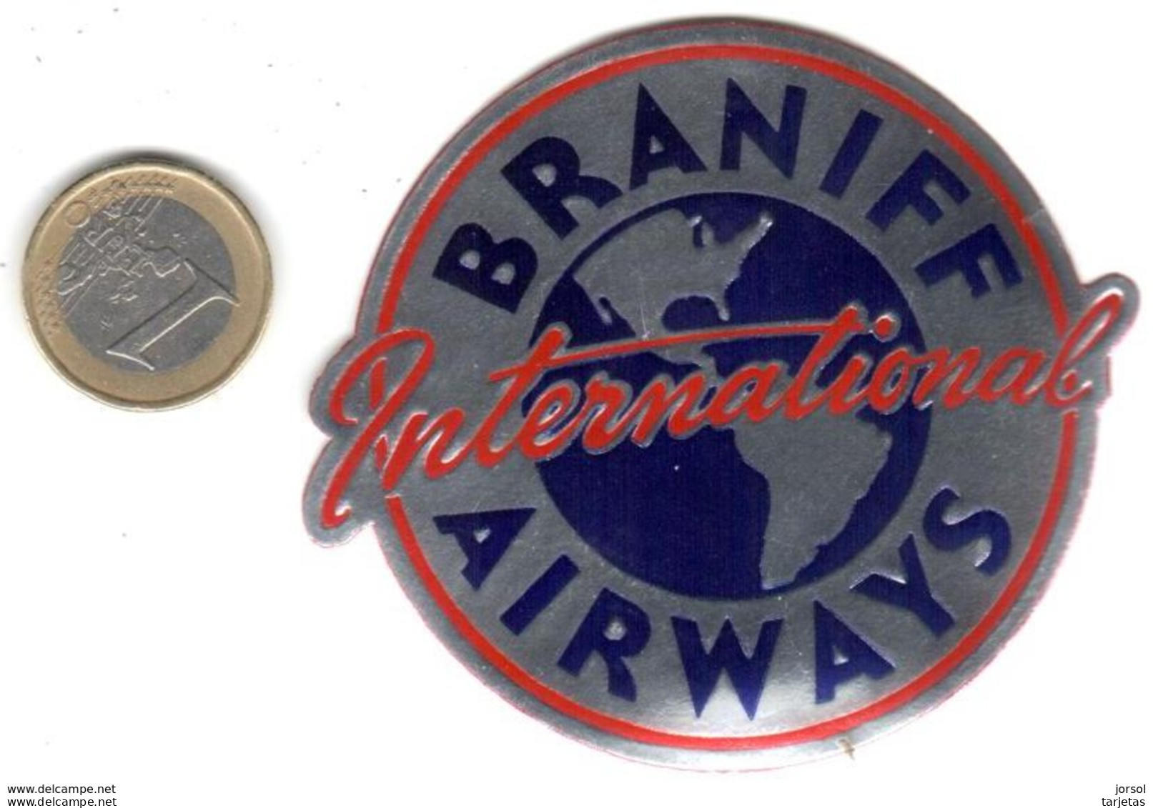 ETIQUETA DE AVION  - BRANIFF INTERNATIONAL AIRWAYS - Baggage Labels & Tags