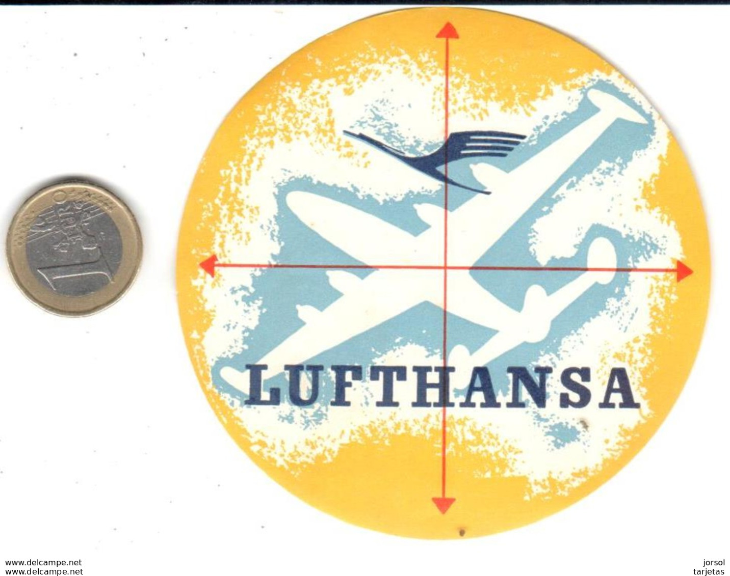 ETIQUETA DE AVION  - LUFTHANSA - Étiquettes à Bagages