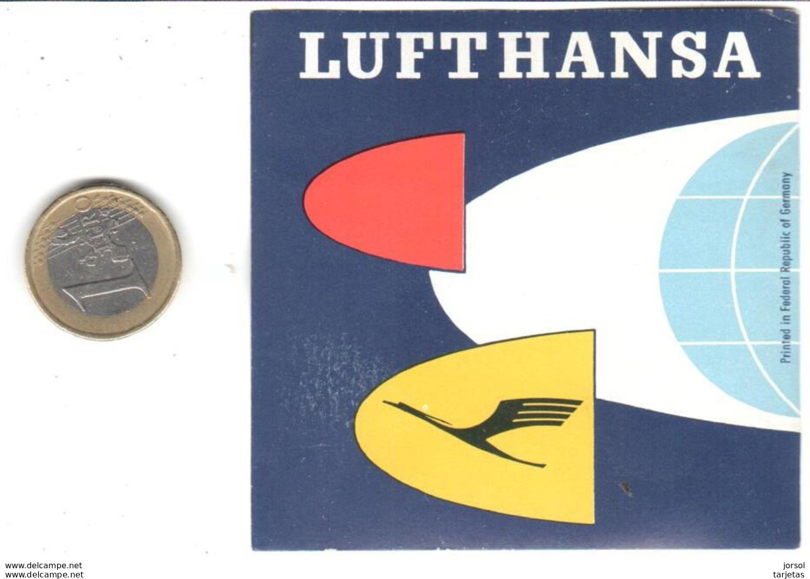 ETIQUETA DE AVION  -  LUFTHANSA - Baggage Labels & Tags