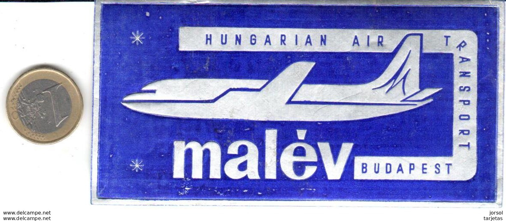 ETIQUETA DE AVION  - MALÉV -HUNGARIAN AIR-TRANSPORT BUDAPEST - Étiquettes à Bagages