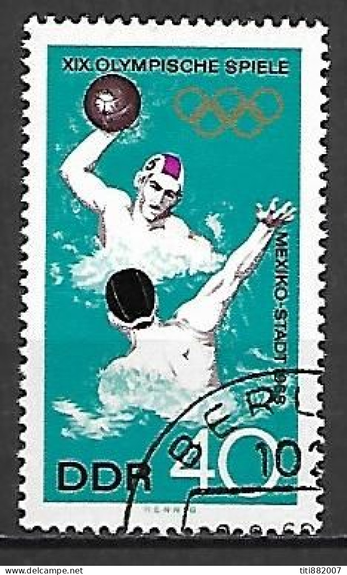 RDA   /   DDR.  -    1968 .     WATER - POLO   -   Oblitéré - Water Polo