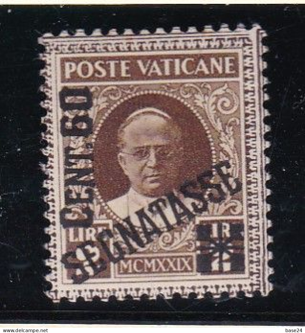 1931 Vaticano Vatican SEGNATASSE  POSTAGE DUE 60 Cent Su 2 Lire Bruno MNH** - Postage Due