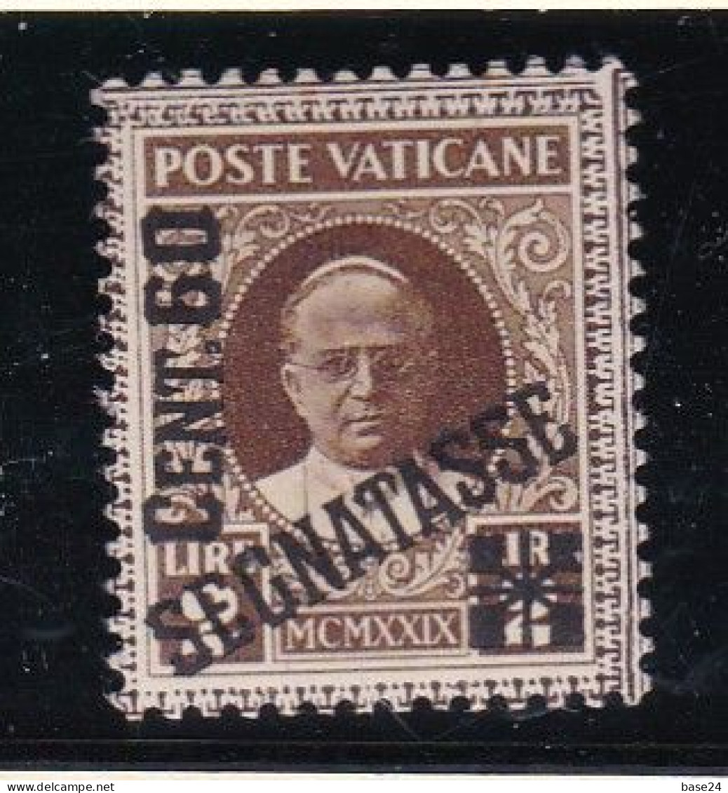 1931 Vaticano Vatican SEGNATASSE  POSTAGE DUE 60 Cent Su 2 Lire Bruno MNH** - Impuestos