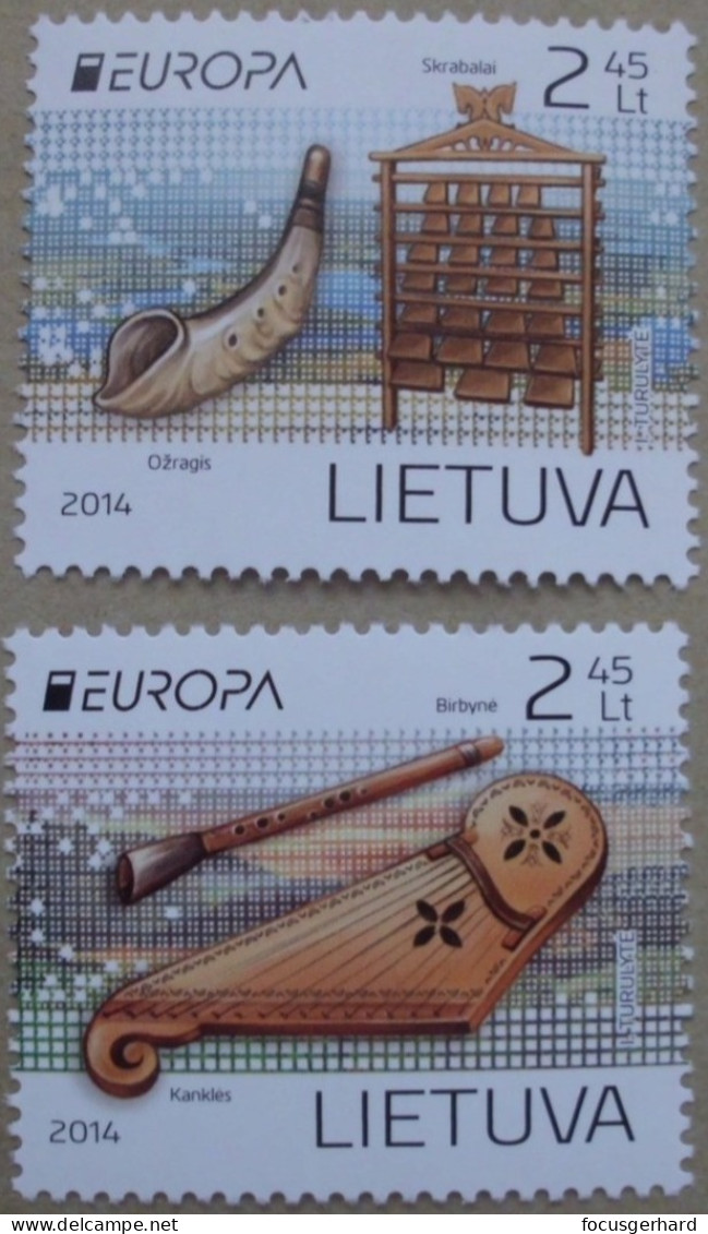 Litauen   Europa   Cept   Musikinstrumente  2014 ** - 2014