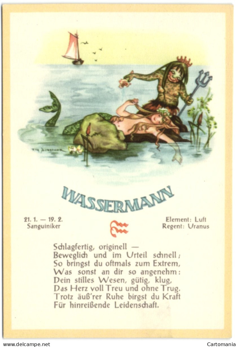 Wassermann - Tag : Samstag - Farbe : Grün - Stein : Saphir - Damme