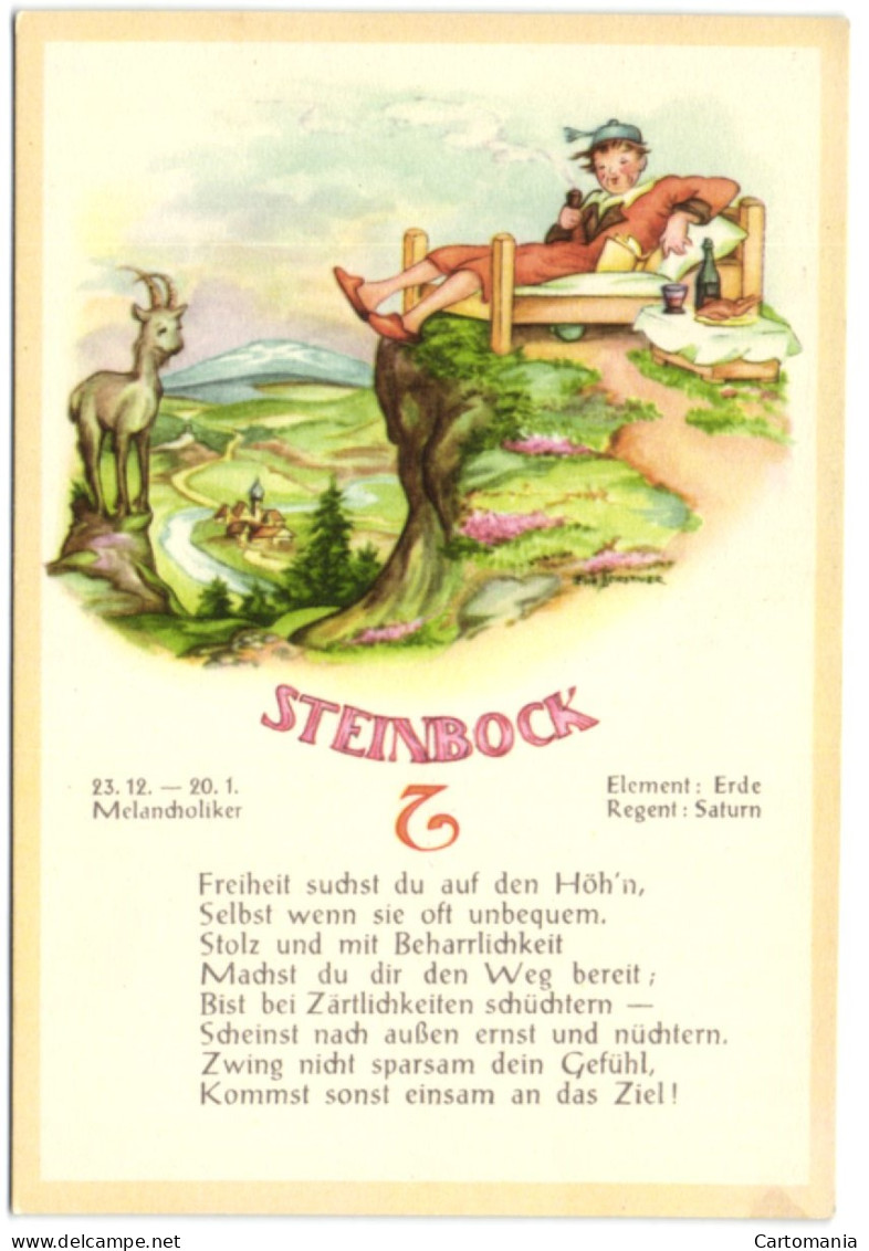 Steinbock - Tag : Samstag - Farbe : Dunkelgrün - Stein : Weisser Onyx - Damme