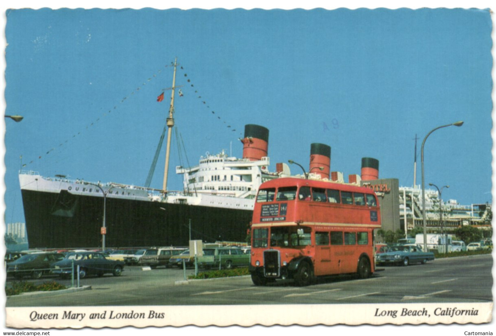 Long Beach - California - Queen Mary And London Bus - Long Beach