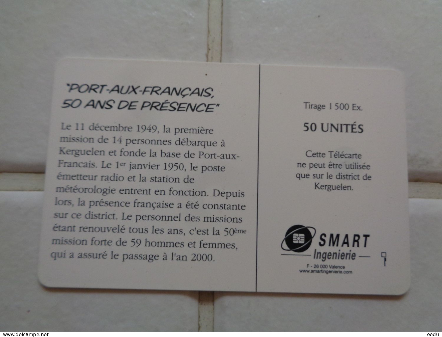 TAAF Phonecard - TAAF - Territori Francesi Meridionali