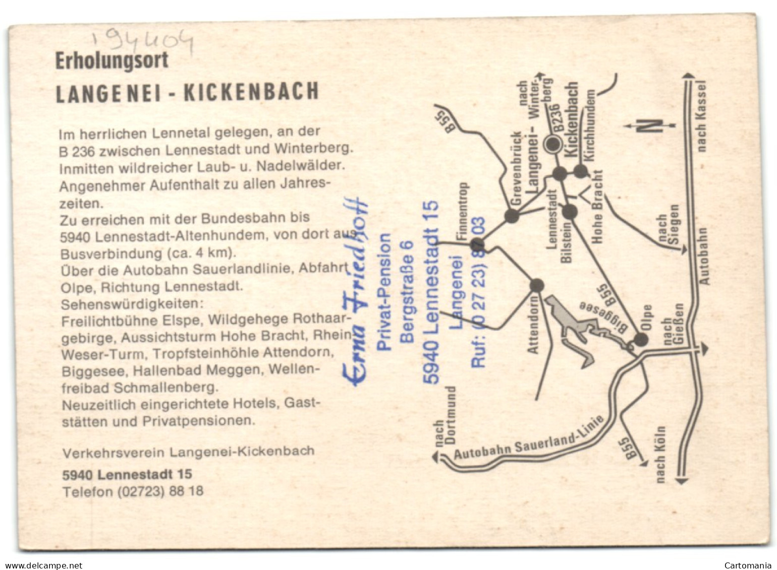 Grüss Aus Langenei-Kickenbach - Sauerland - Lennestadt