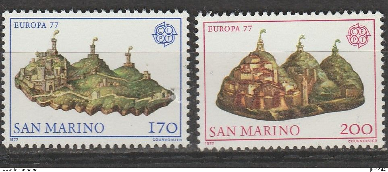 Saint-Marin Europa 1977 N° 933/ 934 ** Paysages - 1977