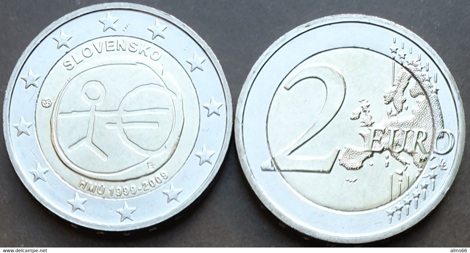 Slovakia 2 Euro 2009 UNC < EMU > - Slowakije