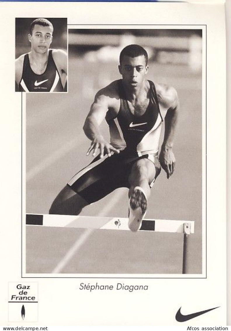 Carte Postale Stéphane Diagana 400m Haies Champion Du Monde Athénes 1997 - Athlétisme