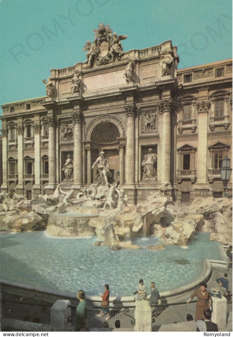 CARTOLINA  ROMA,LAZIO-FONTANA DI TREVI-STORIA,CULTURA,RELIGIONE,MEMORIA,IMPERO ROMANO,BELLA ITALIA,NON VIAGGIATA - Fontana Di Trevi