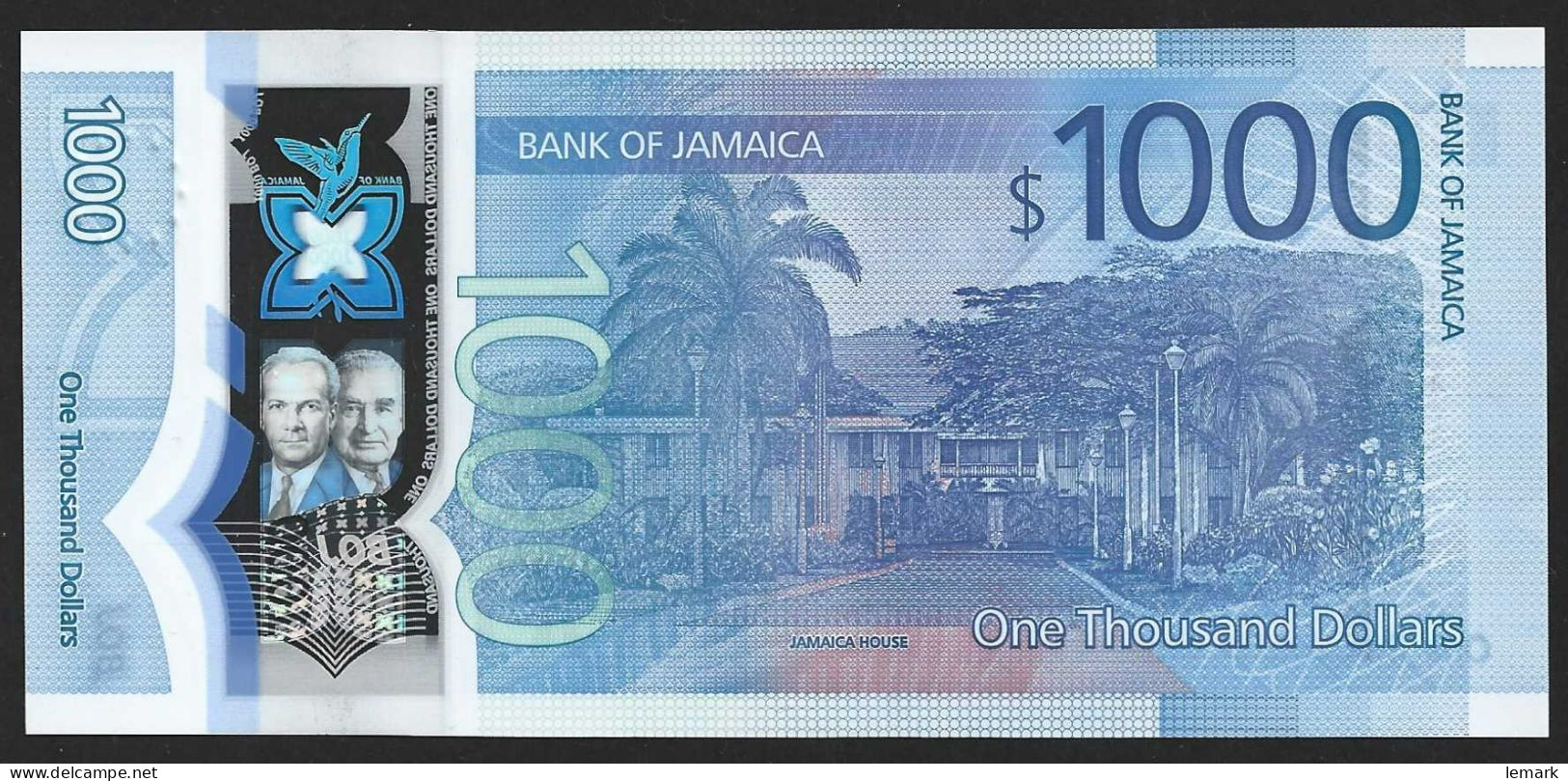 Jamaica 1000 Dollars 2022 P99 B UNC - Jamaica