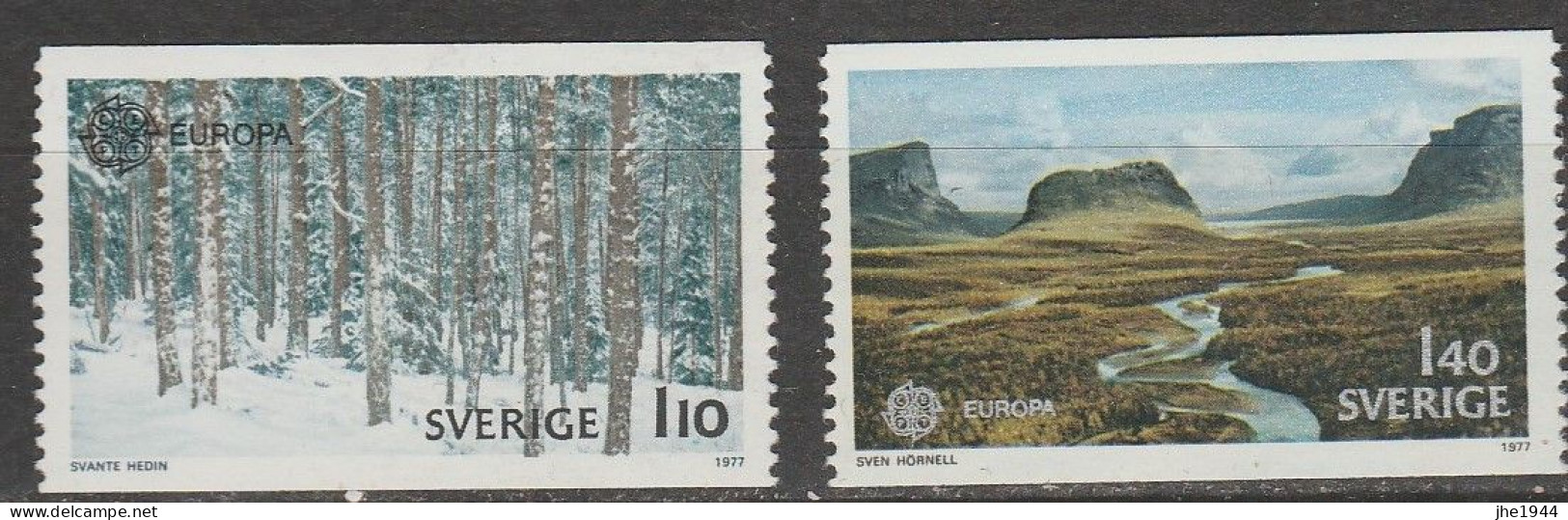 Suede Europa 1977 N° 970/ 971 ** Paysages - 1977