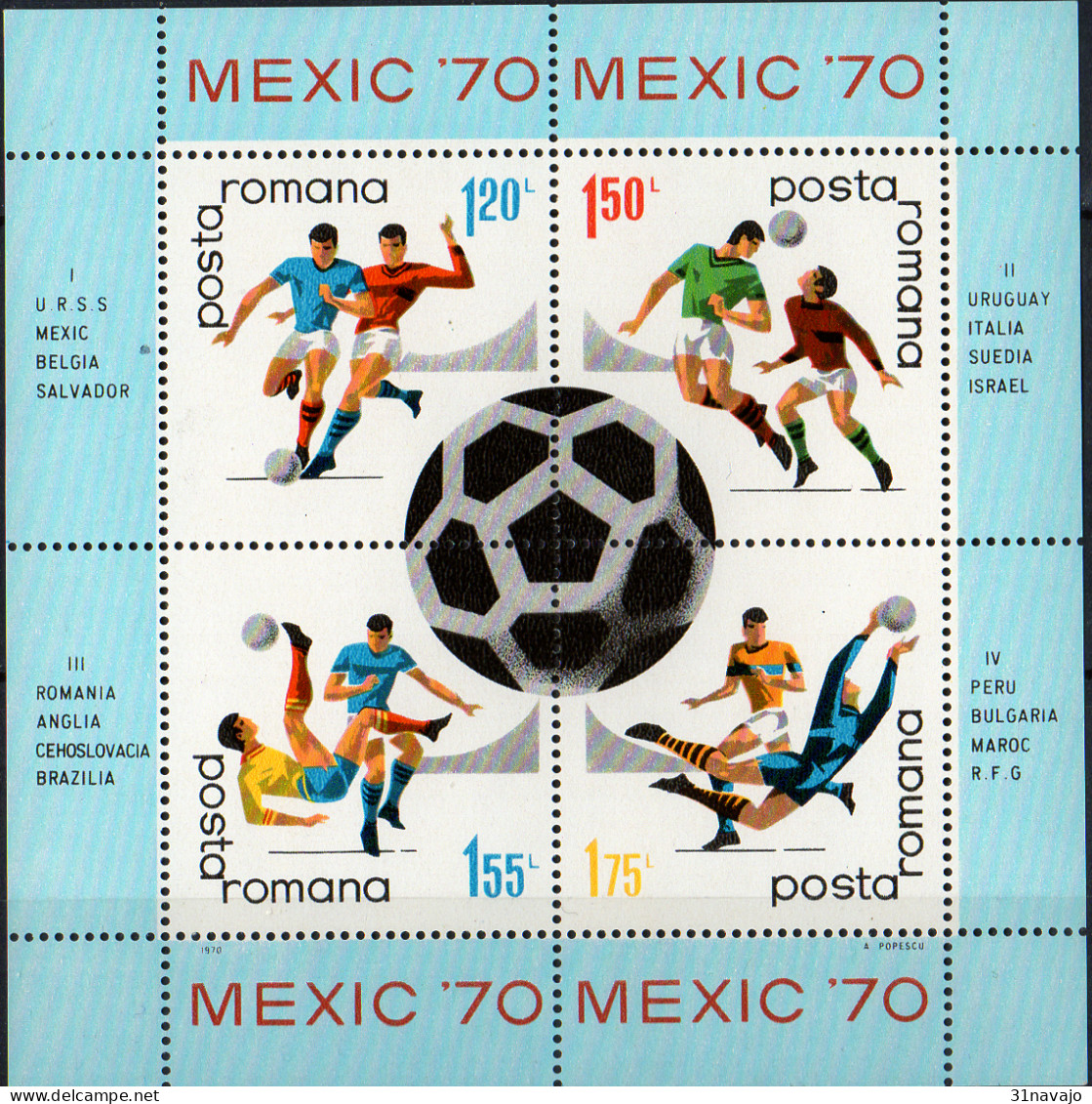 ROUMANIE - Coupe Du Monde De Football 1970 - 1970 – Mexico