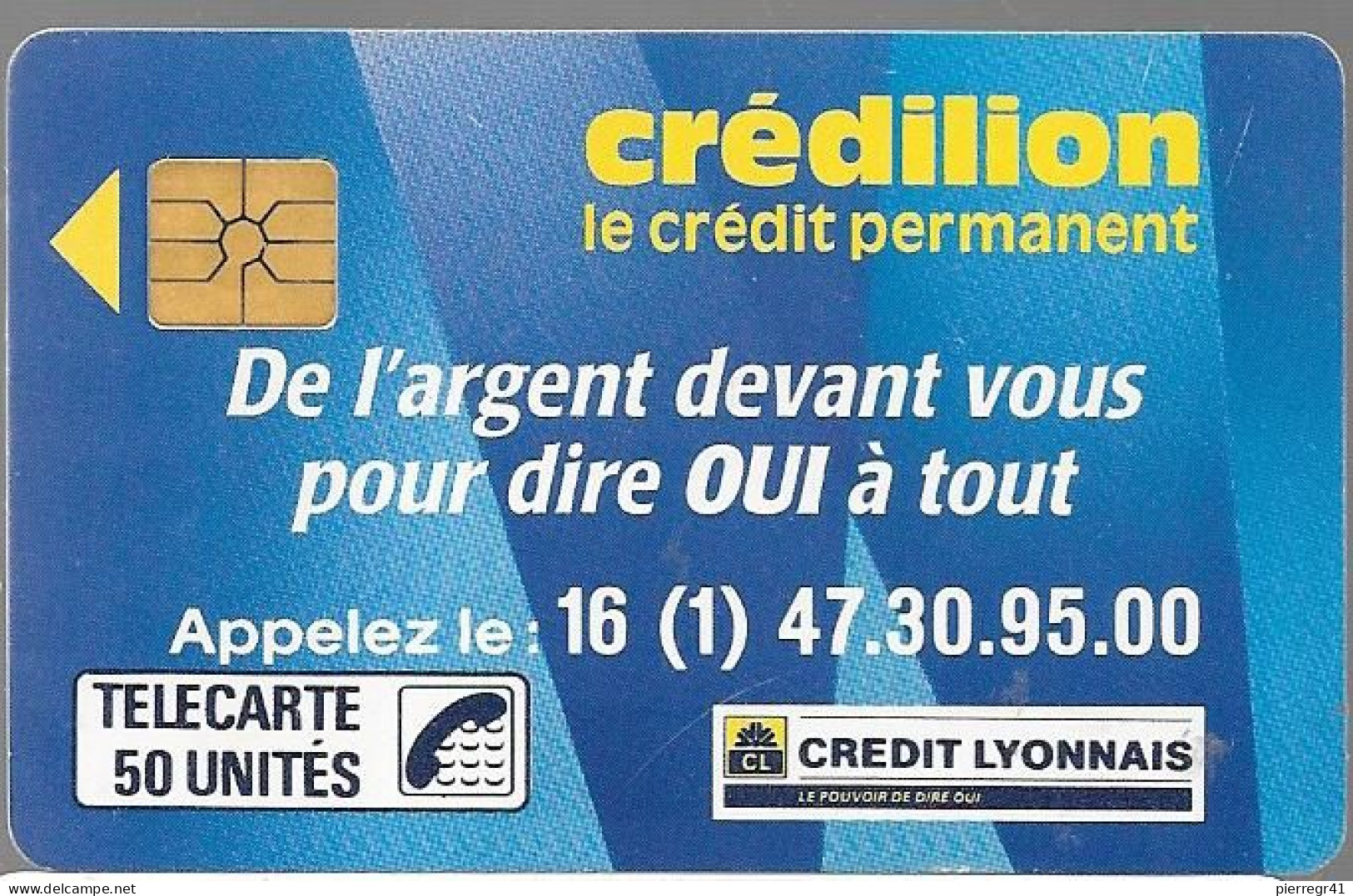 CARTE-PUBLIC-06/89-F 72-50U-GEM1B-CREDILION-Série 2271A-UTILISEE-TB E- - 1989