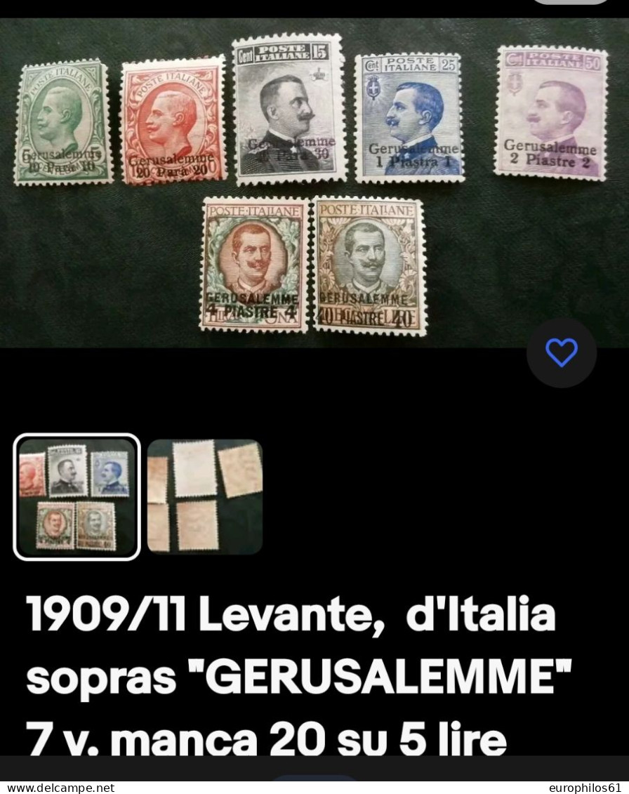 Levante Gerusalemme Serietta 7 Val - Autres & Non Classés