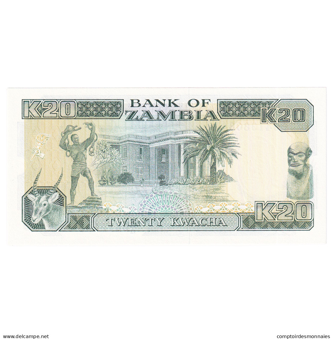 Billet, Zambie, 20 Kwacha, Undated (1989-91), KM:32b, NEUF - Zambie