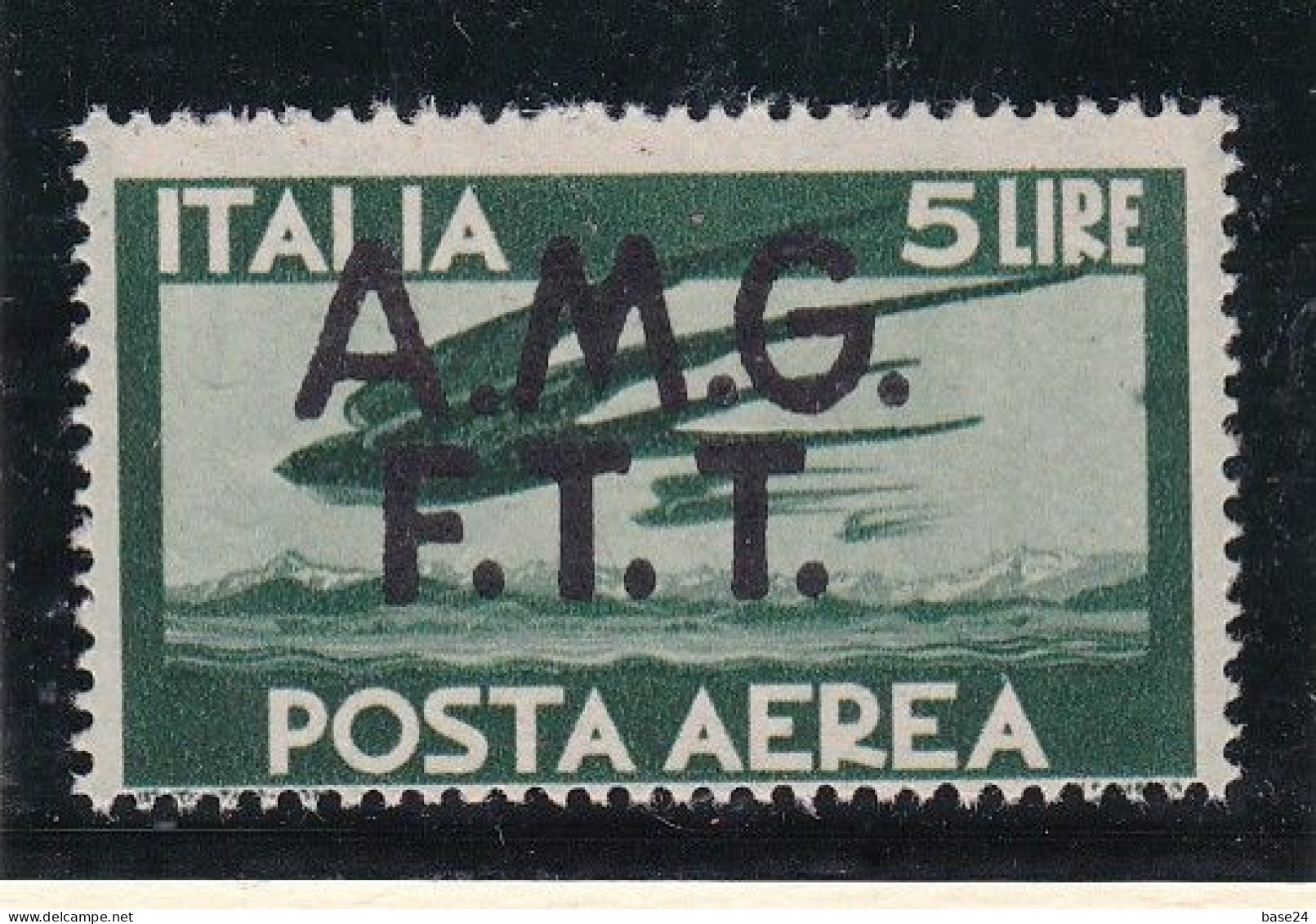 1947 Italia Italy Trieste A  AEREA DEMOCRATICA 5 Lire Verde Scuro MNH** Air Mail - Luchtpost