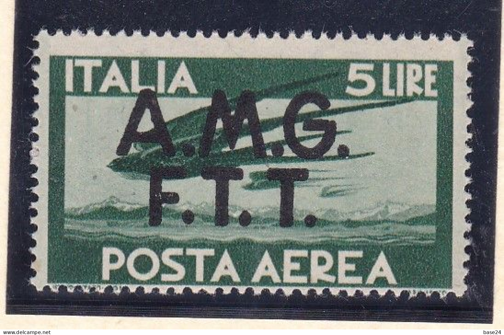 1947 Italia Italy Trieste A  AEREA DEMOCRATICA 5 Lire Verde Scuro MNH** Air Mail - Luchtpost