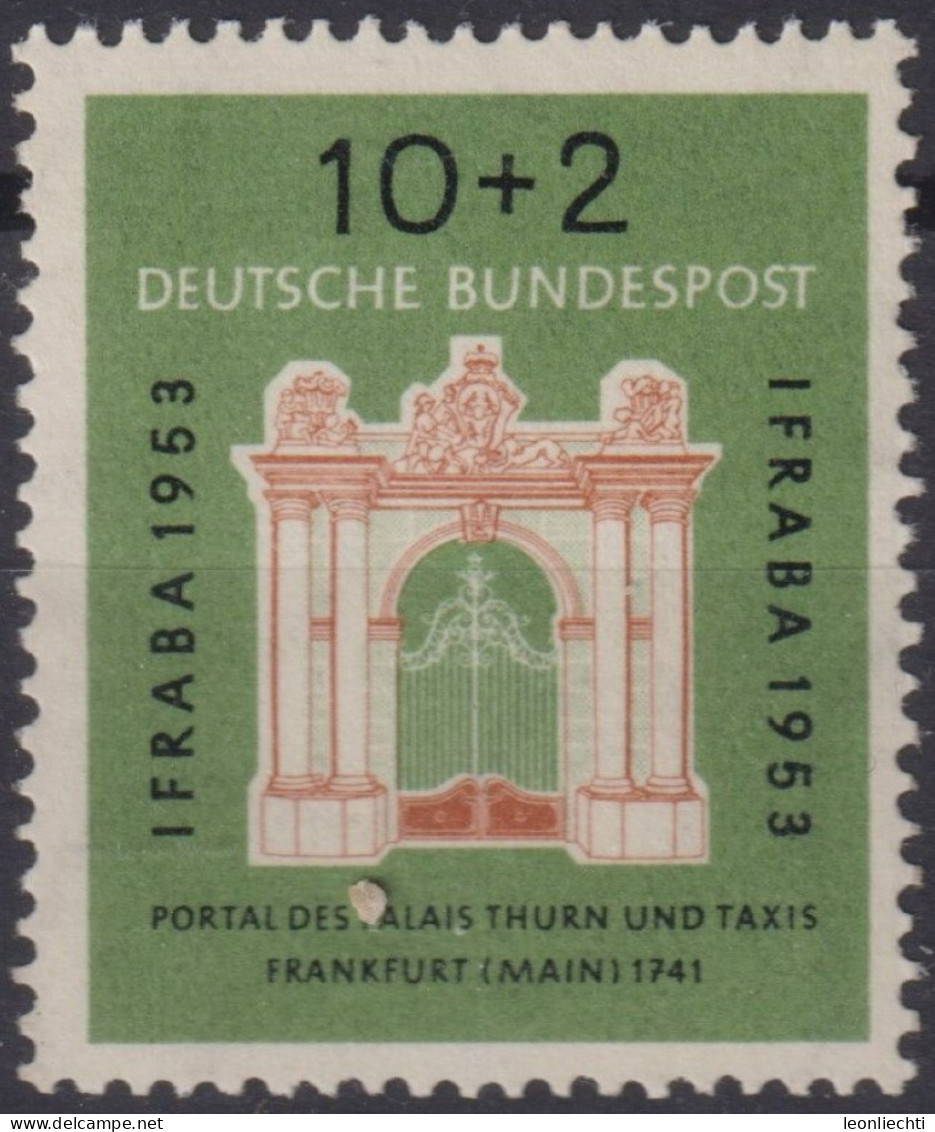 1953 Deutschland > BRD, ** Mi:DE 171, Sn:DE B332, Yt:DE 57, Briefmarkenausstellung "IFRABA 1953", Frankfurt - Ungebraucht