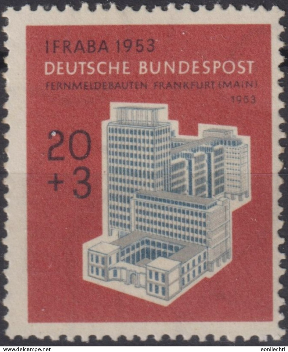 1953 Deutschland > BRD, ** Mi:DE 172, Sn:DE B333, Yt:DE 58, Briefmarkenausstellung "IFRABA 1953", Frankfurt - Ungebraucht