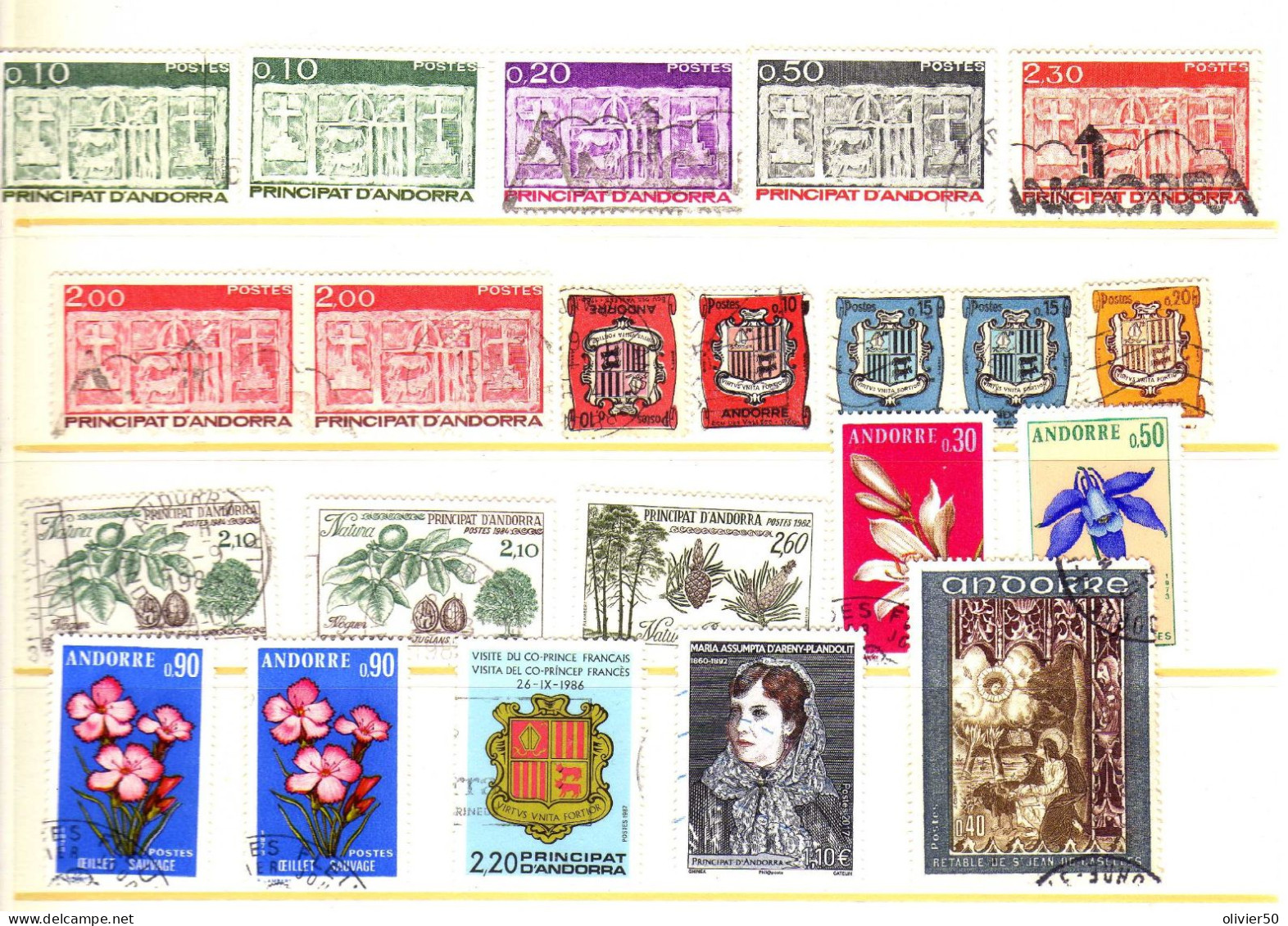 Andorre  Francaise -  Art - Flore - Obliteres - Used Stamps