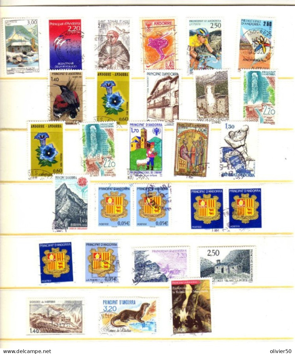 Andorre  Francaise -  Art Religieux -  Sports - Faune - Flore - Architecture Obliteres - Used Stamps