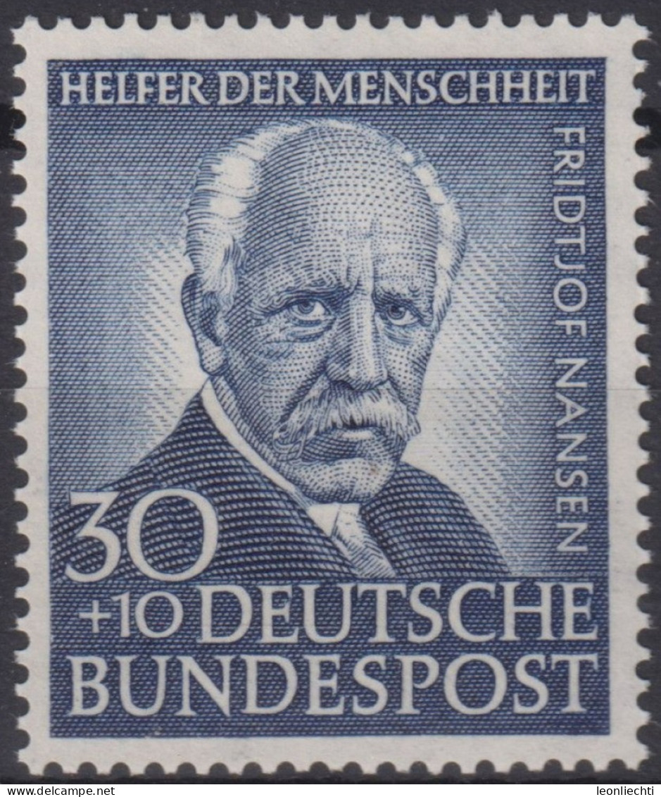 1953 Deutschland > BRD, ** Mi:DE 176, Sn:DE B337, Yt:DE 62, Fridtjof Nansen, Wohlfahrt - Ungebraucht