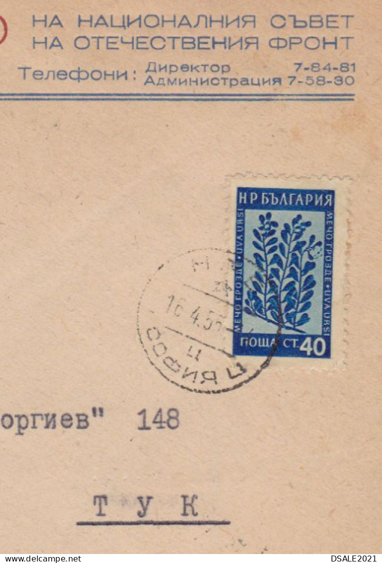 Bulgaria Bulgarien Bulgarie 1959 Registered Cover With Topic Stamp Herb, Flower Mi#881 (40st.) - Ericaceae (66127) - Storia Postale