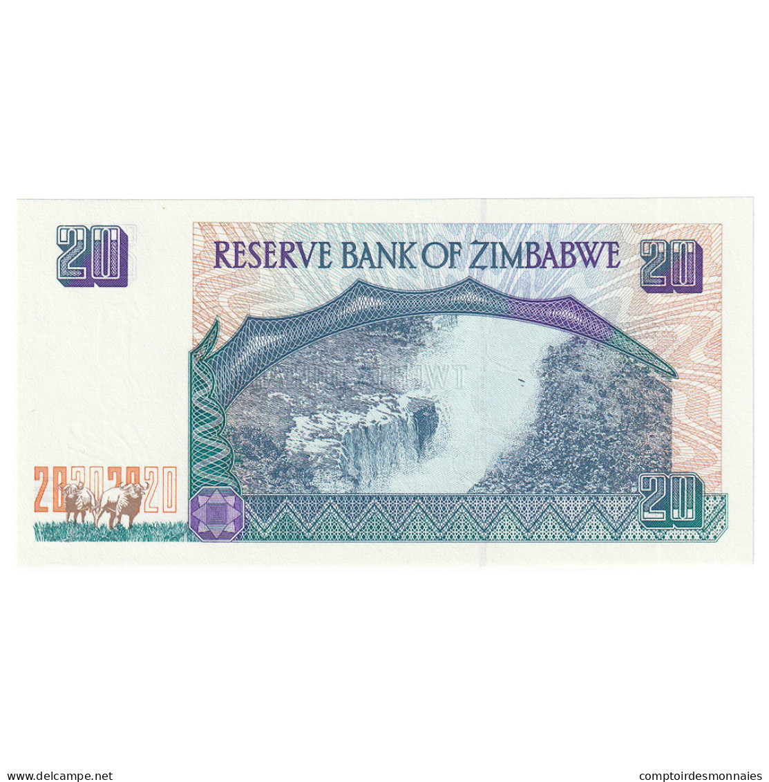 Billet, Zimbabwe, 20 Dollars, 1997, KM:7a, NEUF - Zimbabwe