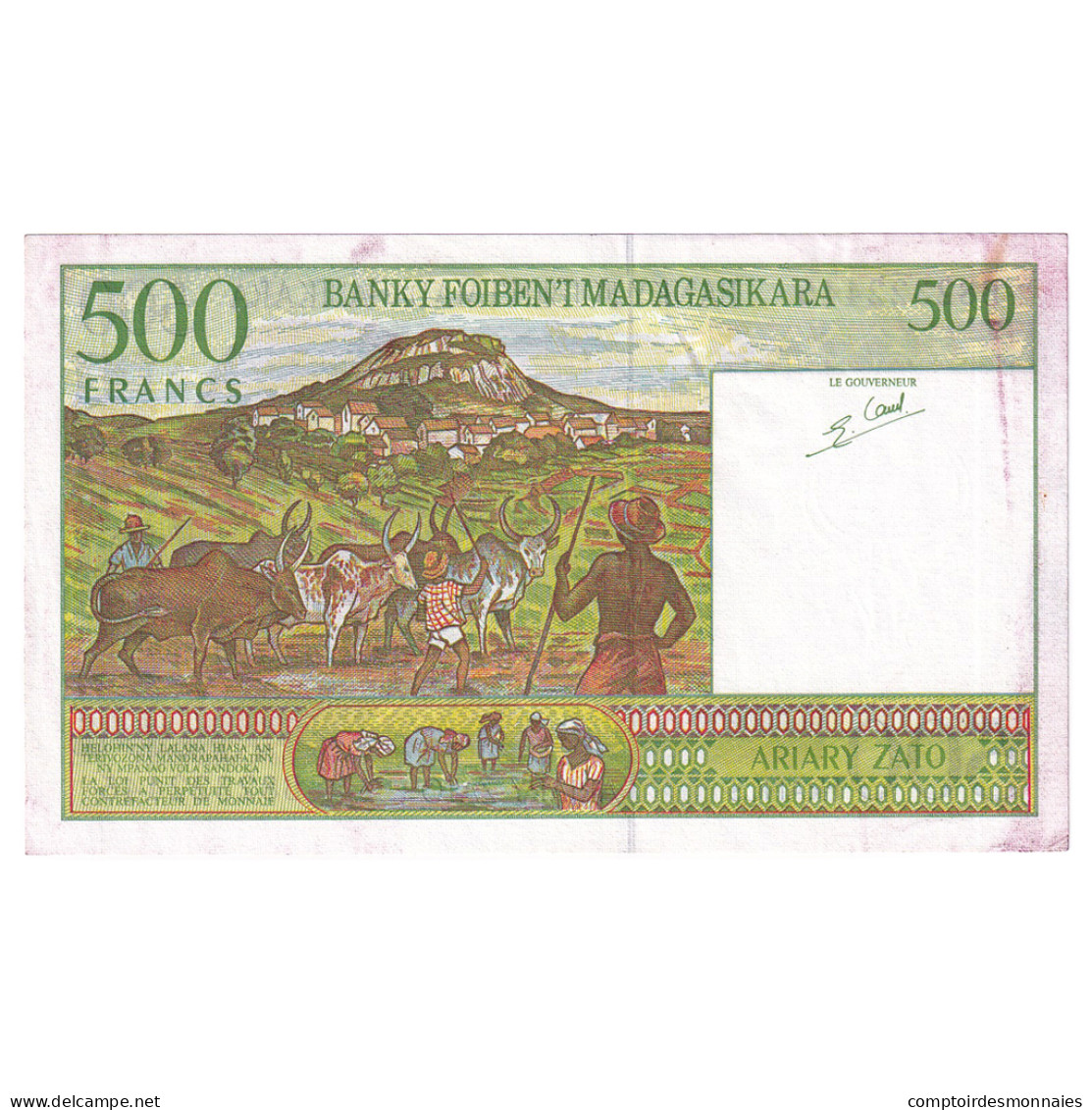 Billet, Madagascar, 500 Francs = 100 Ariary, Undated (1996), KM:75b, SUP - Madagaskar