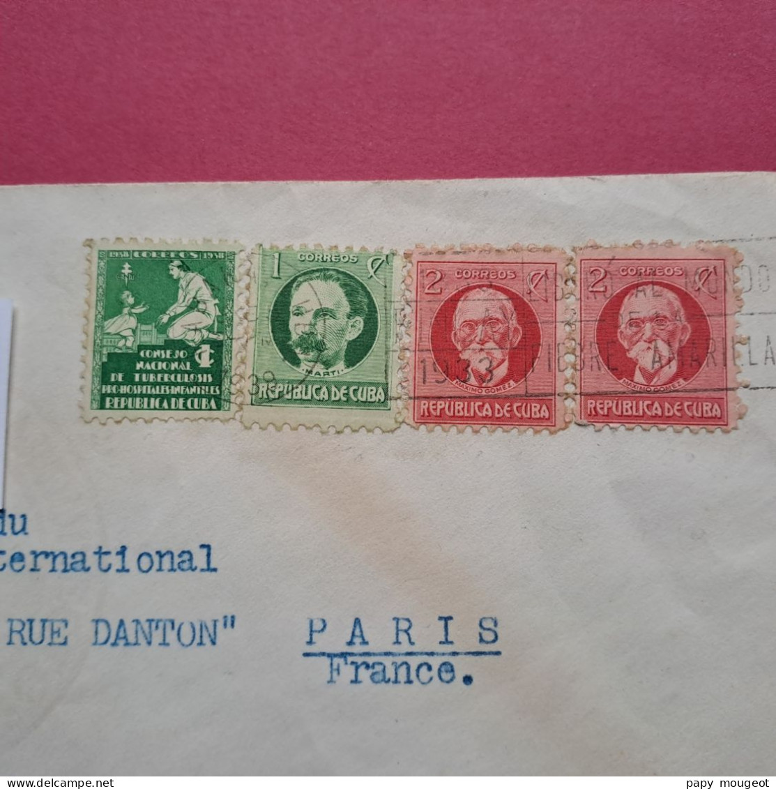 Lettre Par Avion De La Havane Pour Paris 6ème France - 1939 Lettre Grand Format - Luftpost