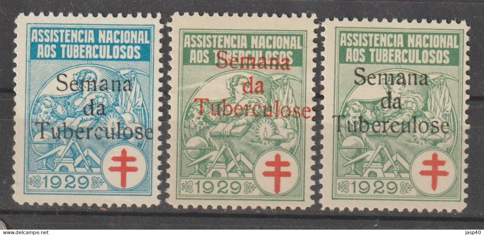 N - PORTUGAL VINHETAS TUBERCULOSOS - NOVO - MNH - SOBRECARGA "SEMANA DA TUBERCULOSE" - Unused Stamps