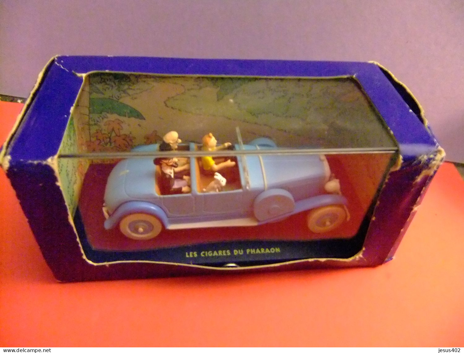 TINTIN // VOITURE LINCON TORPEDO GRAN SPORT 1930 // LES CIGARES DU PHARAON 1955 //