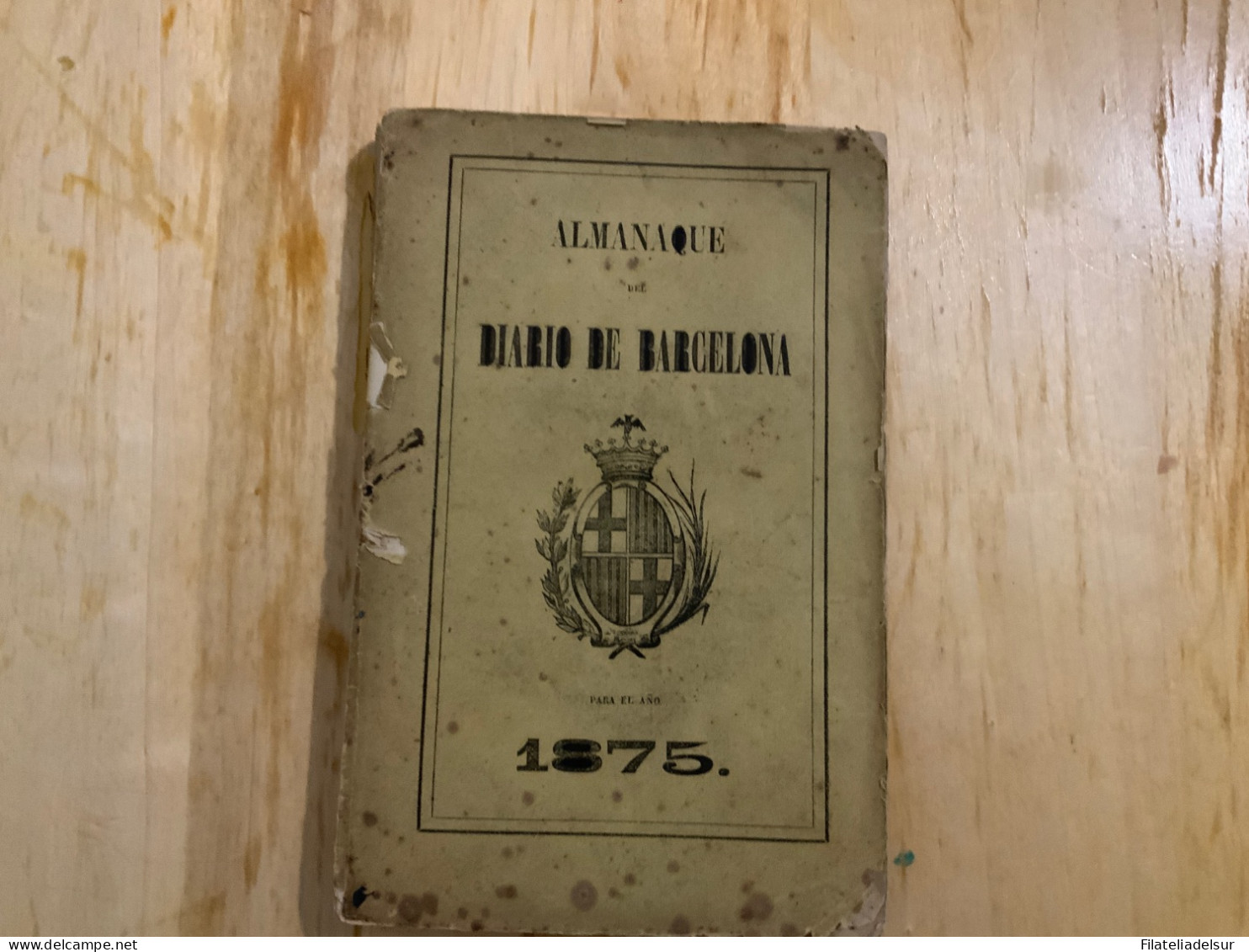 Libro Almanaque Del Diario De Barcelona 1875 - Andere & Zonder Classificatie